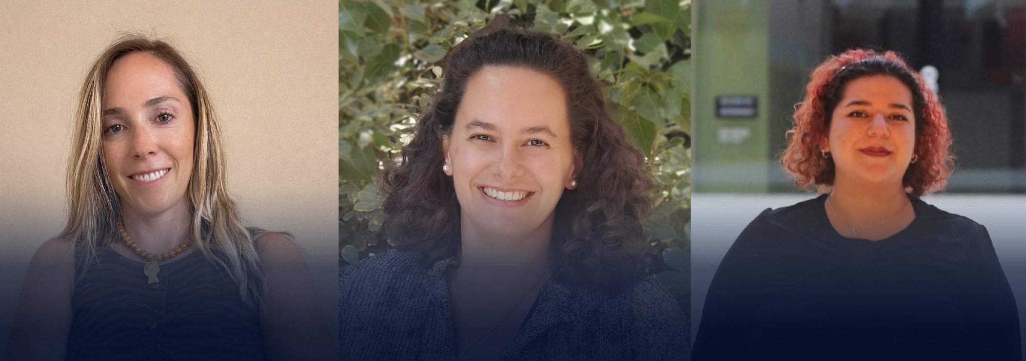 Egresadas College UC destacadas por su liderazgo y trayectoria profesional. De izquierda a derecha: Montserrat Cubillos, Directora del Centro de Investigación para la Mejora de los Aprendizajes de la Universidad del Desarrollo; María Paz Contador, Business Intelligence Director en SQM; y Vanessa González, Directora General de Fundación Ciudadanía Inteligente.